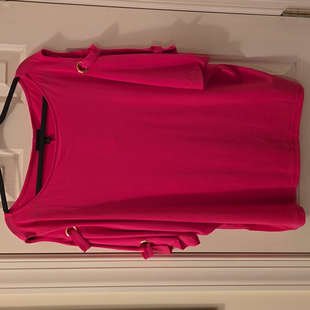 BOLD ELEMENTS BRAND WOMEN'S PINK OPEN ARM BLOUSE TOP SIZE XL